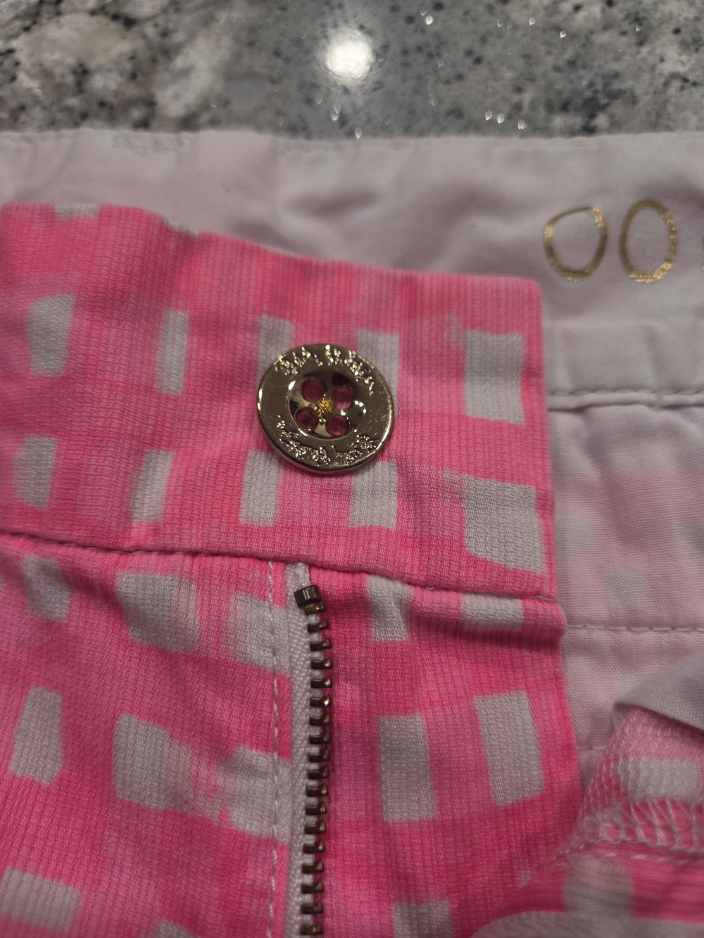 Lilly Pulitzer Pink White Checked Cotton Shorts - Picture 2 of 5